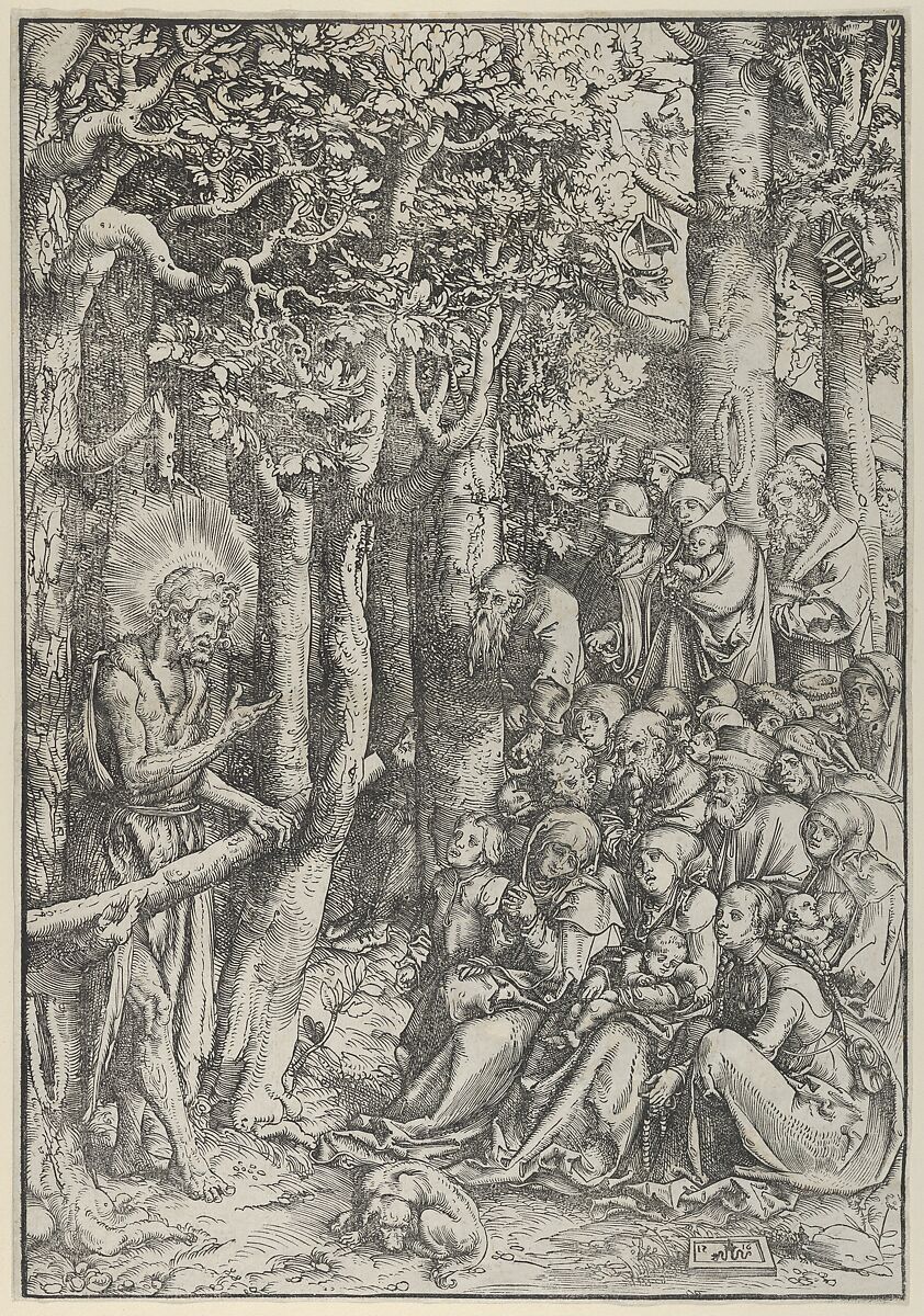 The Sermon of St.John the Baptist, Lucas Cranach the Elder (German, Kronach 1472–1553 Weimar), Woodcut 