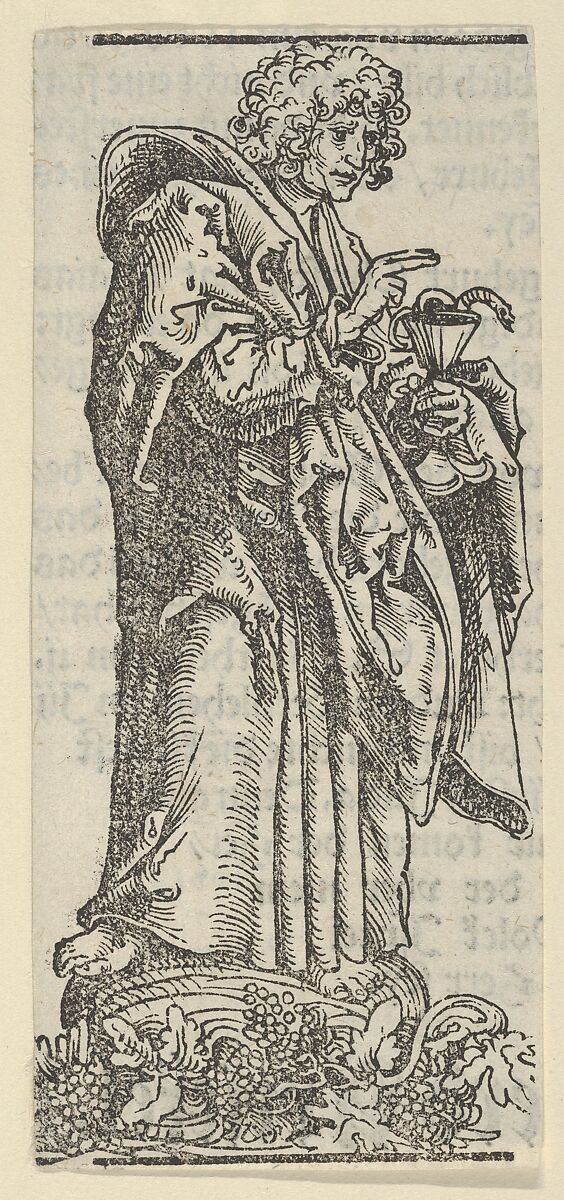 Silver Statuette of St. John the Baptist from the Wittenberg Reliquaries, Lucas Cranach the Elder (German, Kronach 1472–1553 Weimar), Woodcut 