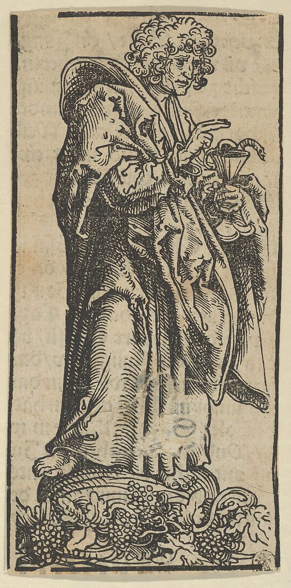 Silver Statuette of St. John, from the "Wittenberg Reliquaries", Lucas Cranach the Elder (German, Kronach 1472–1553 Weimar), Woodcut 