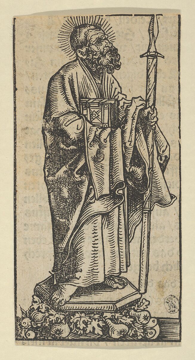 Silver Statuette of St. Thomas, from the "Wittenberg Reliquaries", Lucas Cranach the Elder (German, Kronach 1472–1553 Weimar), Woodcut 