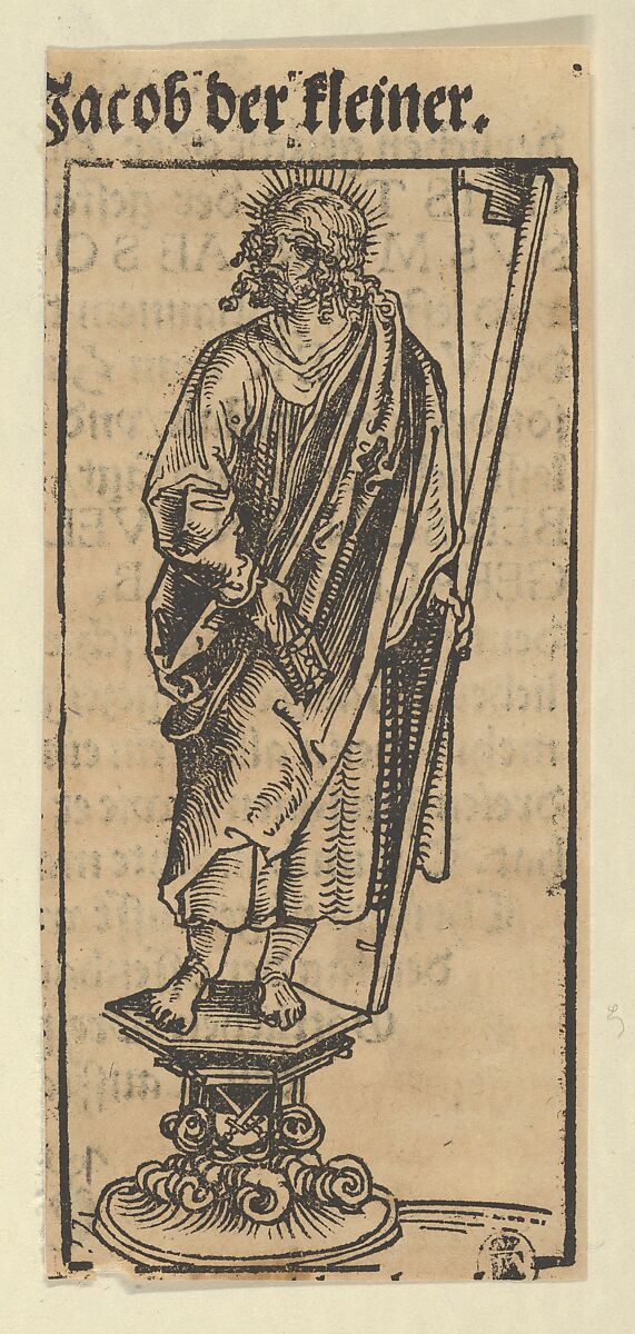 Silver Statuette of St. James the Less, from the "Wittenberg Reliquaries", Lucas Cranach the Elder (German, Kronach 1472–1553 Weimar), Woodcut 