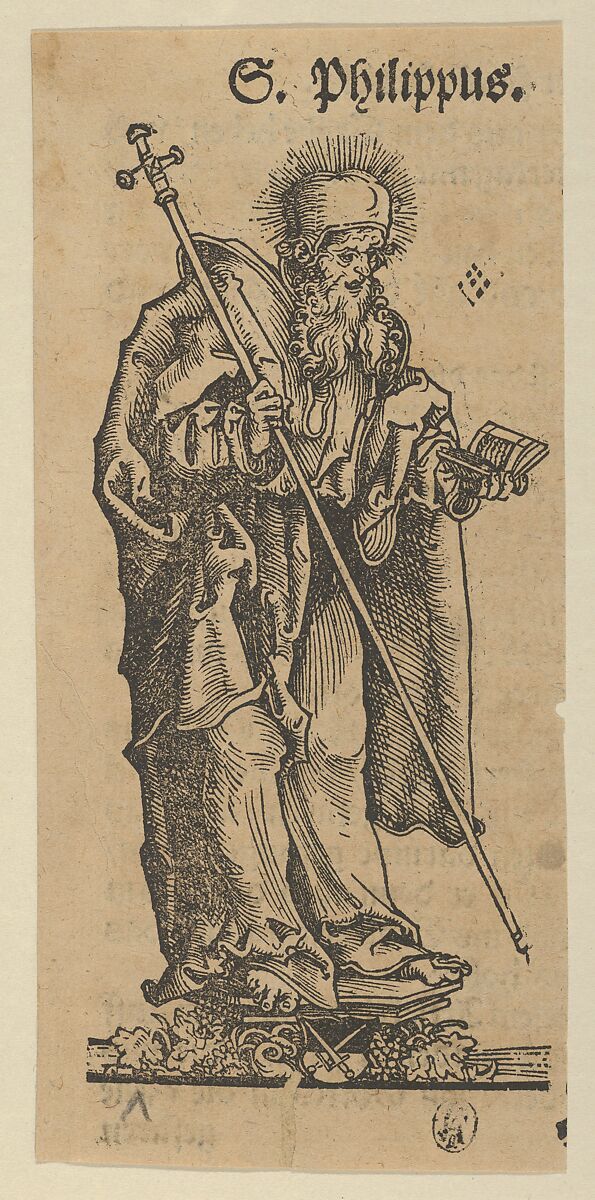 Silver Statuette of St. Philip, from the "Wittenberg Reliquaries", Lucas Cranach the Elder (German, Kronach 1472–1553 Weimar), Woodcut 