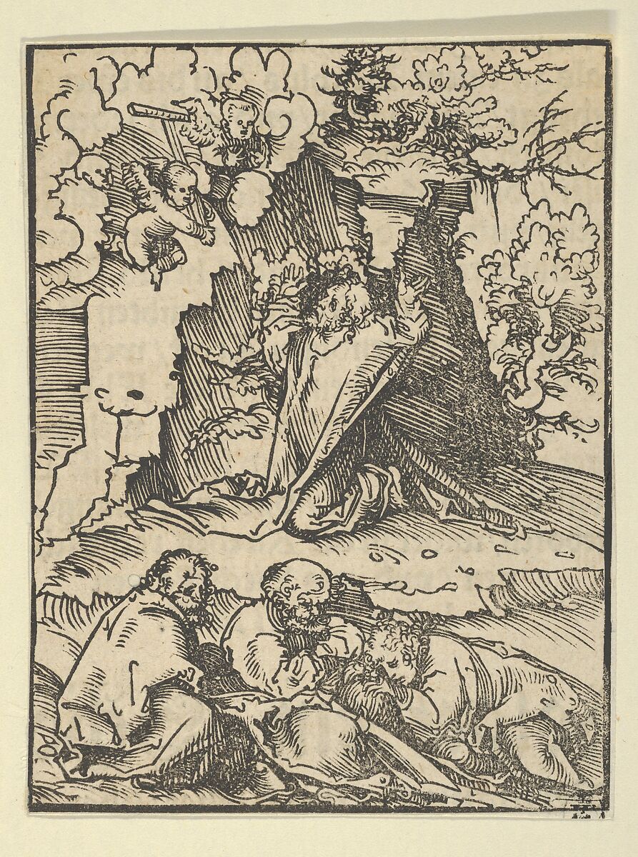 Relief with Christ on the Mount of Olives, from the "Wittenberg Reliquaries", Lucas Cranach the Elder (German, Kronach 1472–1553 Weimar), Woodcut 