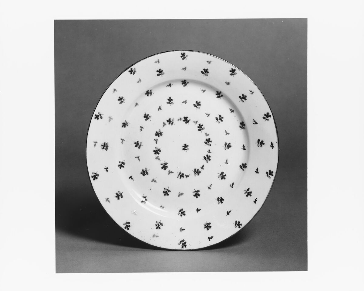 Cake Plate, Porcelain, French, possibly