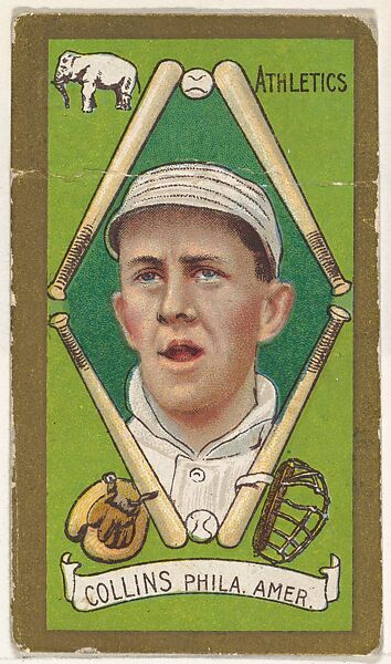 Edward T. Collins, Philadelphia, American League, from the "Baseball Series" (Gold Borders) set (T205) issued by the American Tobacco Company, Issued by the American Tobacco Company, Commercial color lithograph 