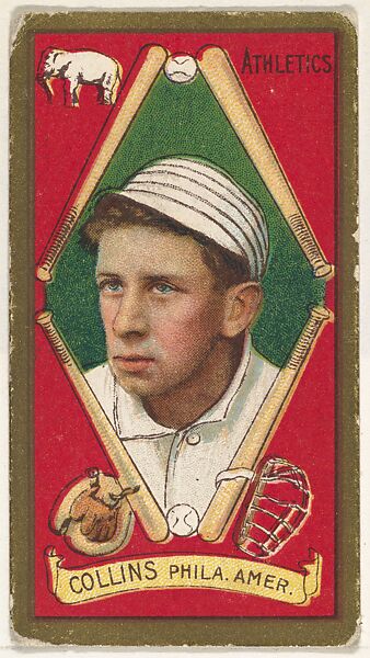Edward T. Collins, Philadelphia, American League, from the "Baseball Series" (Gold Borders) set (T205) issued by the American Tobacco Company, Issued by the American Tobacco Company, Commercial color lithograph 