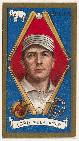 Briscoe Lord, Philadelphia, American League, from the "Baseball Series" (Gold Borders) set (T205) issued by the American Tobacco Company, Issued by the American Tobacco Company, Commercial color lithograph 