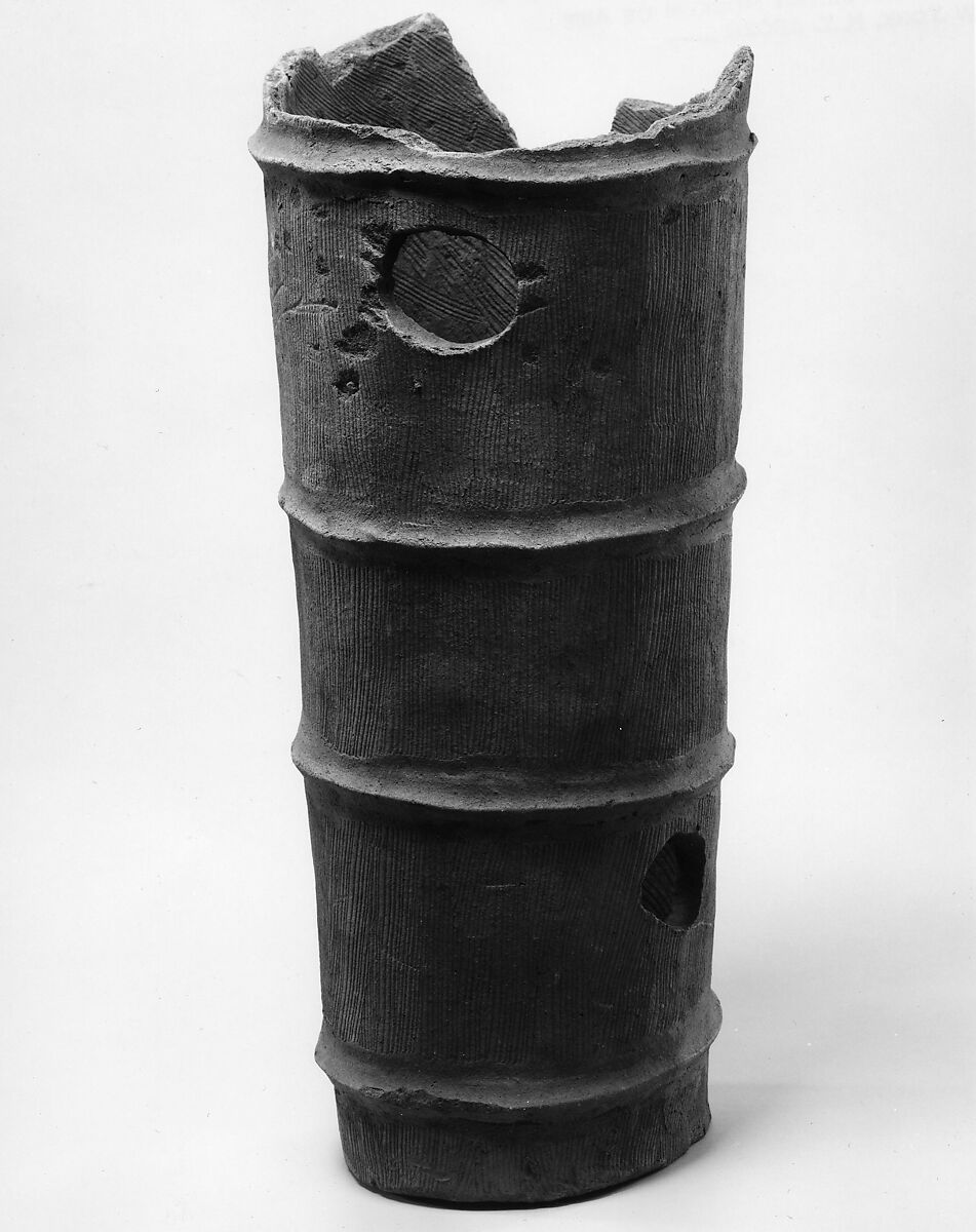 Fragmentary Haniwa Cylinder, Clay, Japan 