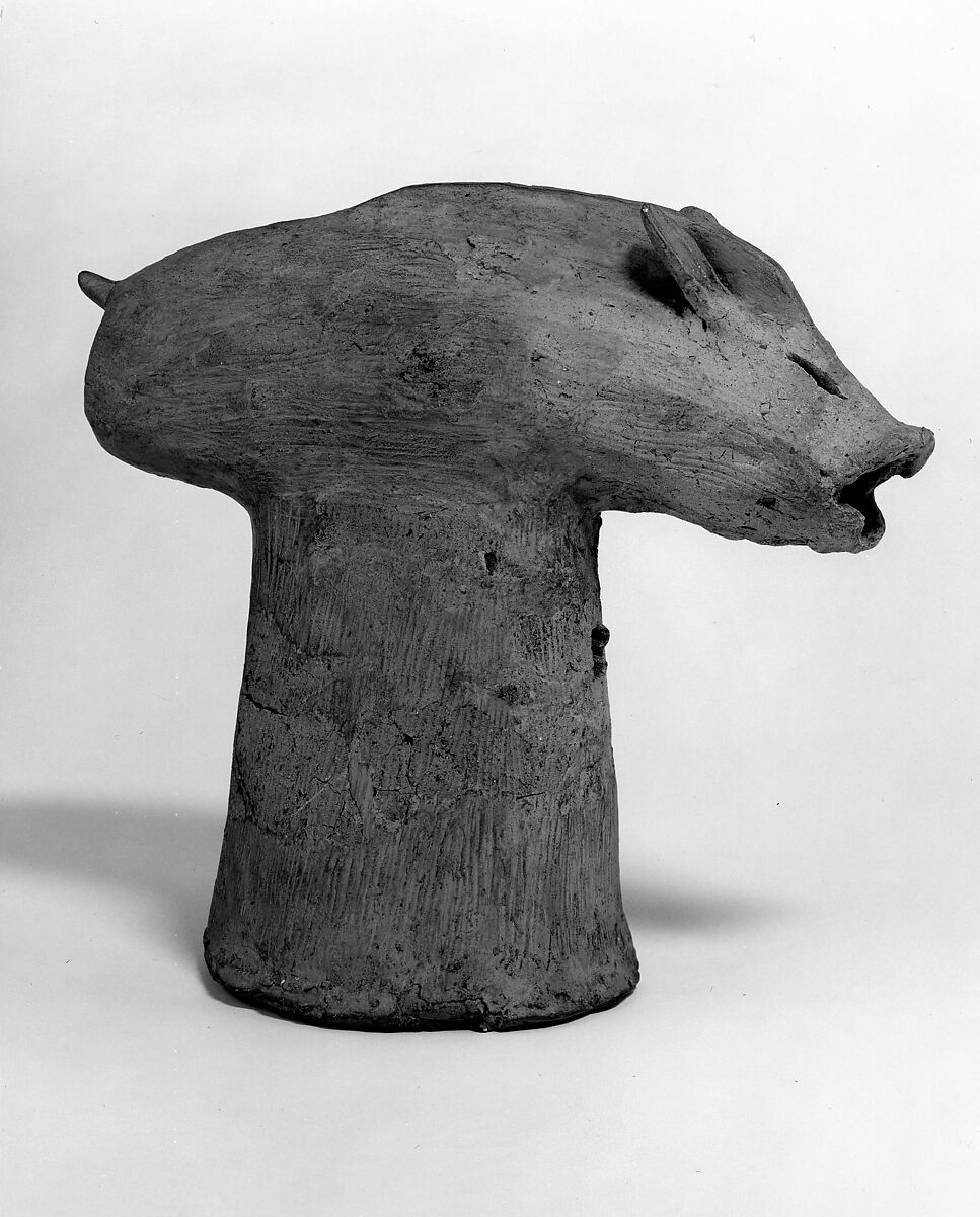 Haniwa Head of Boar, Haniwa pottery, Japan 