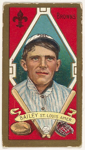 William Bailey, St. Louis, American League, from the "Baseball Series" (Gold Borders) set (T205) issued by the American Tobacco Company, Issued by the American Tobacco Company, Commercial color lithograph 