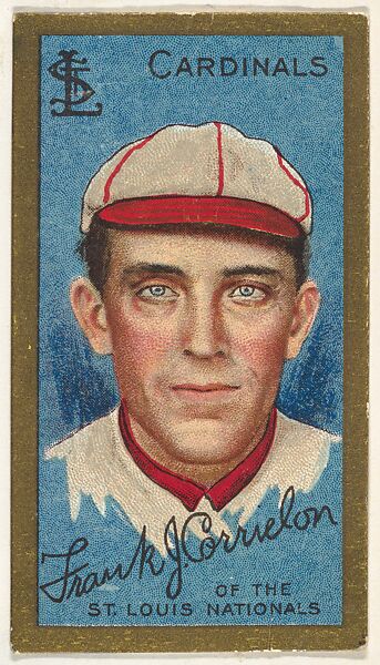 Frank Corridon, St. Louis Cardinals, National League, from the "Baseball Series" (Gold Borders) set (T205) issued by the American Tobacco Company, Issued by the American Tobacco Company, Commercial color lithograph 