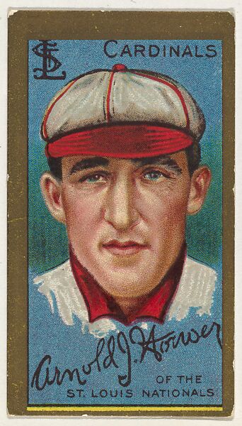Arnold Hauser, St. Louis Cardinals, National League, from the "Baseball Series" (Gold Borders) set (T205) issued by the American Tobacco Company, Issued by the American Tobacco Company, Commercial color lithograph 
