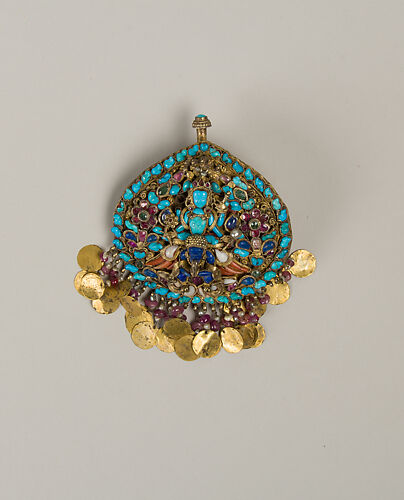 Earring for a Deity Showing Vishnu Riding Garuda