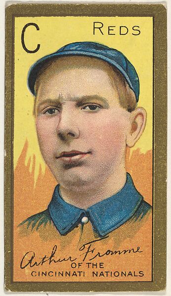 Arthur Fromme, Cincinnati Reds, National League, from the "Baseball Series" (Gold Borders) set (T205) issued by the American Tobacco Company, Issued by the American Tobacco Company, Commercial color lithograph 