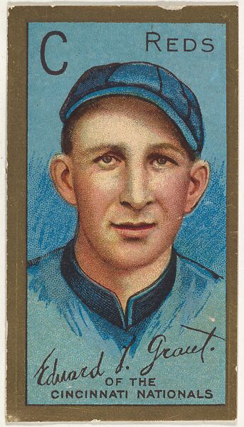 Edward L. Grant, Cincinnati Reds, National League, from the "Baseball Series" (Gold Borders) set (T205) issued by the American Tobacco Company, Issued by the American Tobacco Company, Commercial color lithograph 