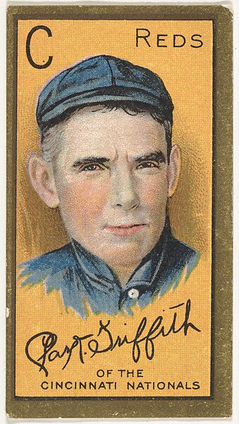 Clark Griffith, Cincinnati Reds, National League, from the "Baseball Series" (Gold Borders) set (T205) issued by the American Tobacco Company, Issued by the American Tobacco Company, Commercial color lithograph 