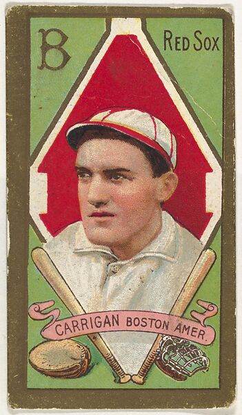 William Carrigan, Boston Red Sox, American League, from the "Baseball Series" (Gold Borders) set (T205) issued by the American Tobacco Company, Issued by the American Tobacco Company, Commercial color lithograph 