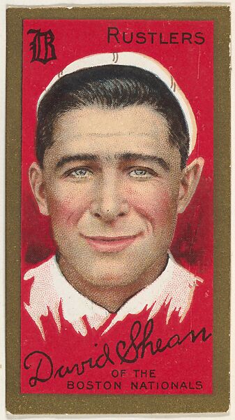 David Shean, Boston Rustlers, National League, from the "Baseball Series" (Gold Borders) set (T205) issued by the American Tobacco Company, Issued by the American Tobacco Company, Commercial color lithograph 