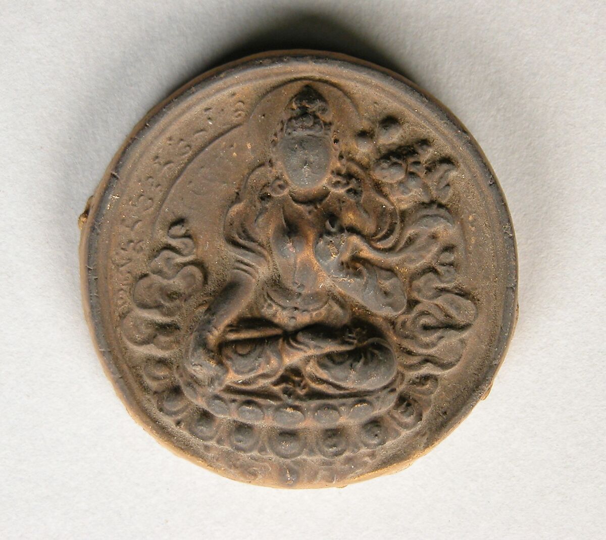 Votive Plaque with White Taras, Gray clay, Tibet 