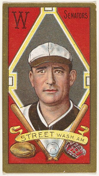 Charles E. Street, Washington Senators, American League, from the "Baseball Series" (Gold Borders) set (T205) issued by the American Tobacco Company, Issued by the American Tobacco Company, Commercial color lithograph 