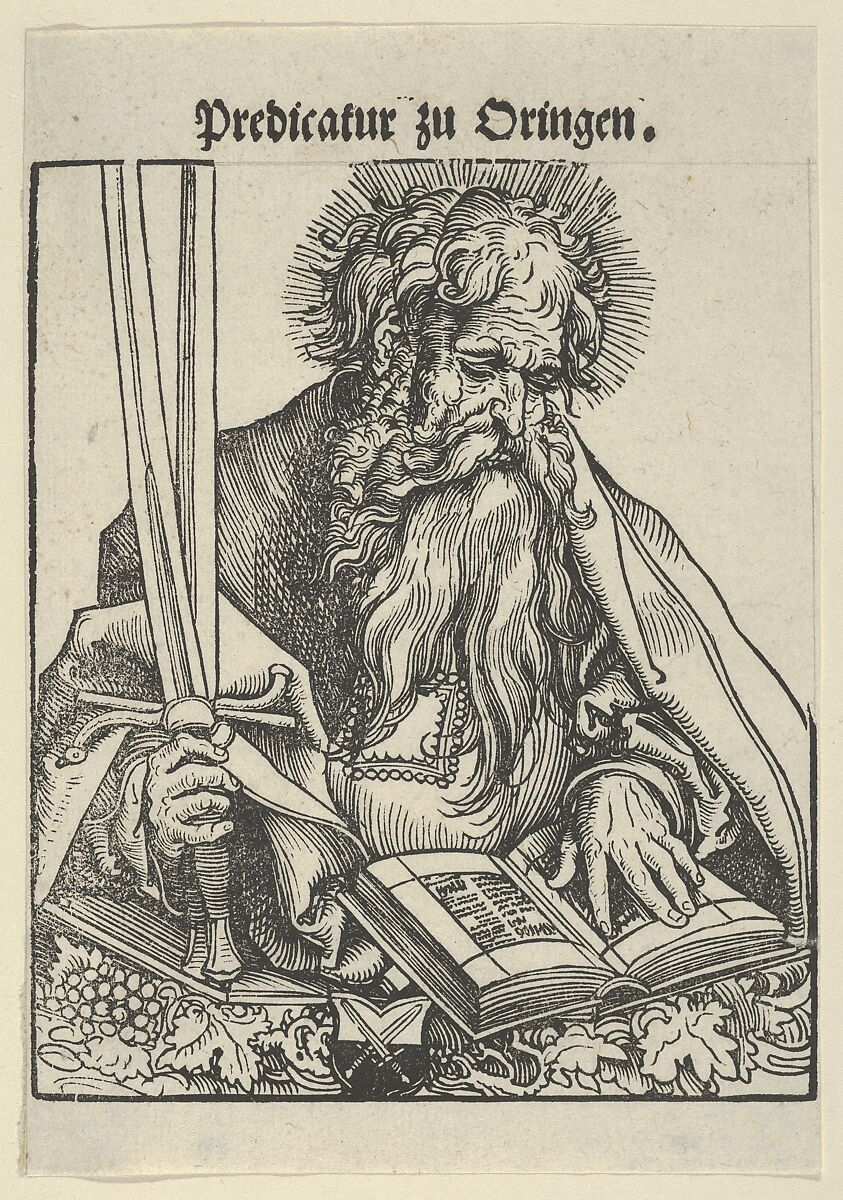 Bust of St. Paul, from the Wittenberg Reliquaries, Lucas Cranach the Elder (German, Kronach 1472–1553 Weimar), Woodcut 