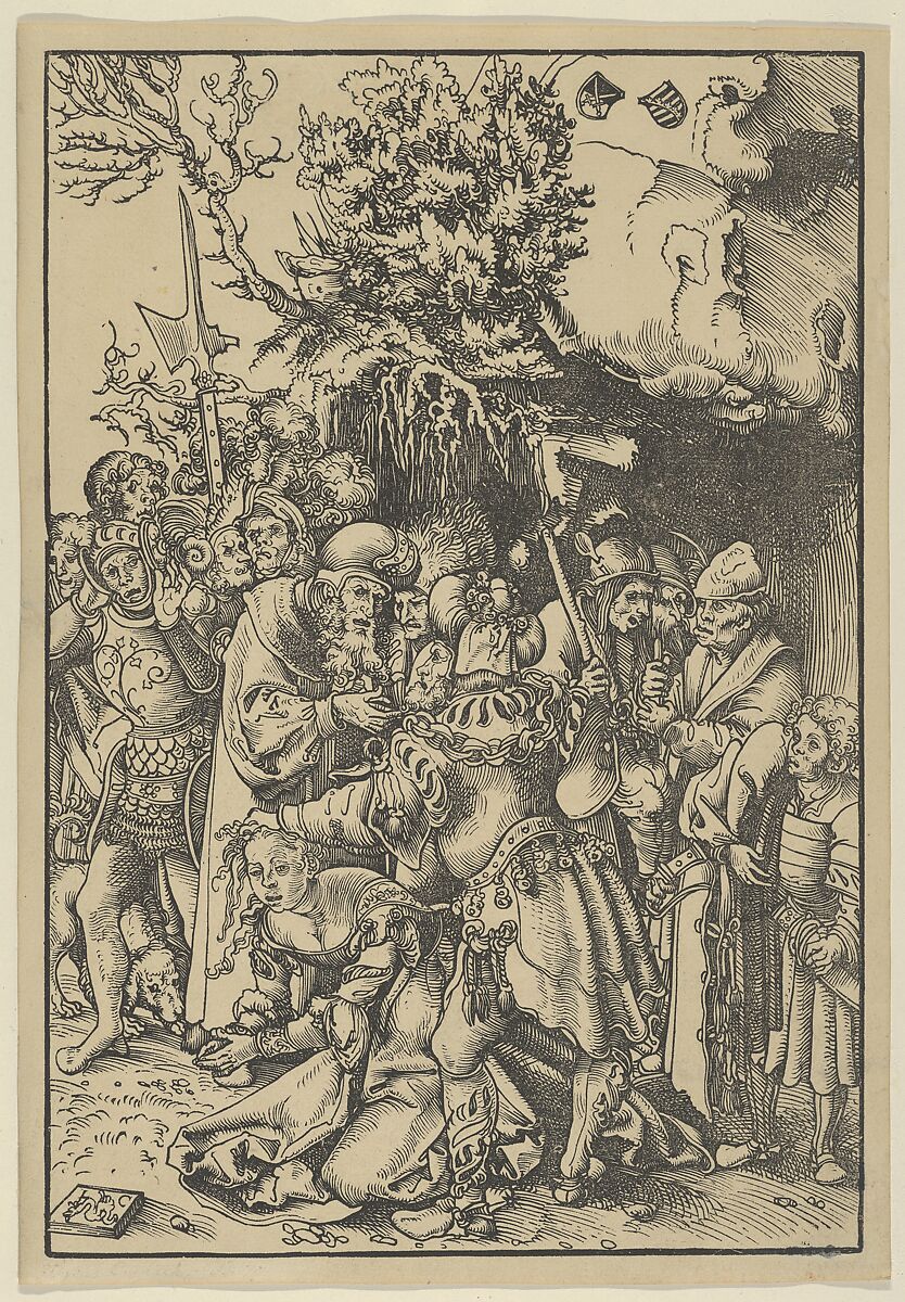 The Martyrdom of St. Barbara, Lucas Cranach the Elder (German, Kronach 1472–1553 Weimar), Woodcut 