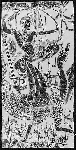 Rubbing of a Figure of Skanda, the God of War