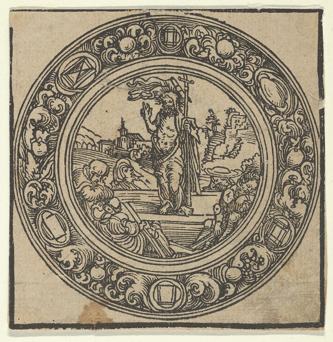 Pacifical with Resurrection, Lucas Cranach the Elder (German, Kronach 1472–1553 Weimar), Woodcut; third state of three (Hollstein) 