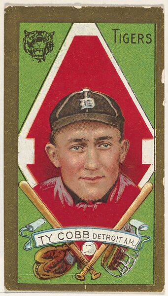 1908 E102 TY COBB REPRINT CARD - Detroit Tigers Tobacco Card