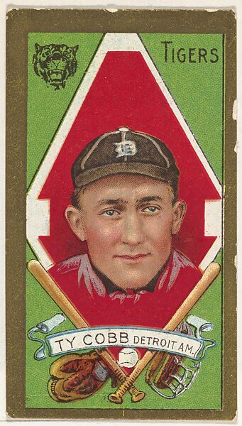 ty cobb cigarette card Issued by the American Tobacco Company - Ty Cobb, Detroit Tigers, American  League, from the 