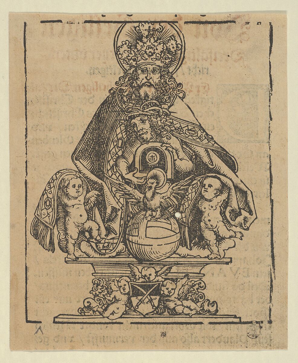 Reliquary with the Trinity, from "Wittenberg Reliquaries", Lucas Cranach the Elder (German, Kronach 1472–1553 Weimar), Woodcut 