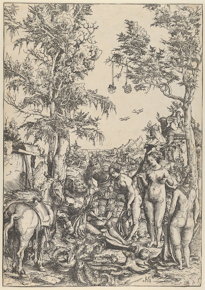 The Judgment of Paris, Lucas Cranach the Elder (German, Kronach 1472–1553 Weimar), Woodcut 