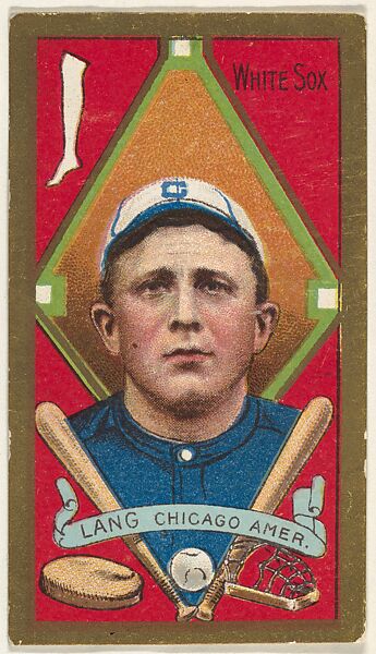 Lang, Chicago White Sox, American League, from the "Baseball Series" (Gold Borders) set (T205) issued by the American Tobacco Company, Issued by the American Tobacco Company, Commercial color lithograph 