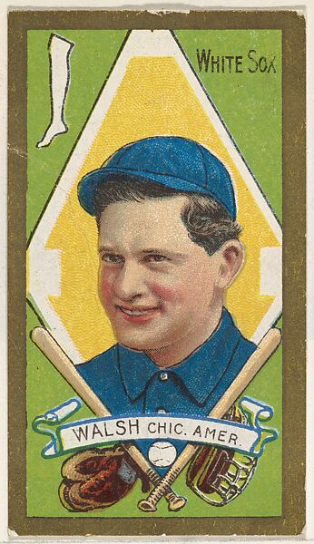 Edward Walsh, Chicago White Sox, American League, from the "Baseball Series" (Gold Borders) set (T205) issued by the American Tobacco Company, Issued by the American Tobacco Company, Commercial color lithograph 
