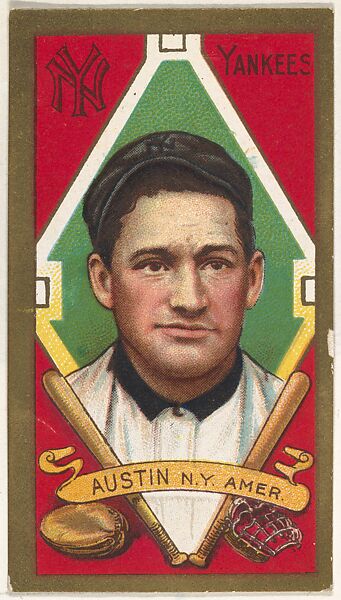 James Austin, New York Yankees, American League, from the "Baseball Series" (Gold Borders) set (T205) issued by the American Tobacco Company, Issued by the American Tobacco Company, Commercial color lithograph 