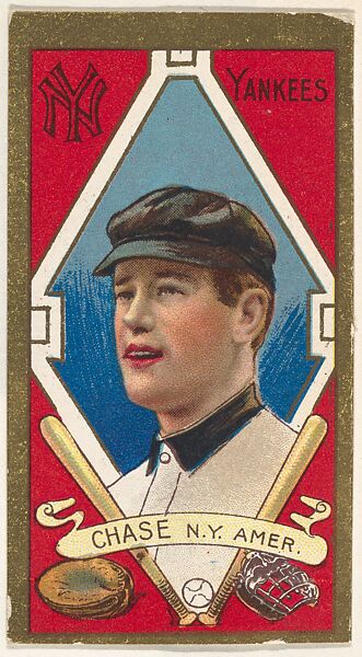 Harold W. Chase, New York Yankees, American League, from the "Baseball Series" (Gold Borders) set (T205) issued by the American Tobacco Company, Issued by the American Tobacco Company, Commercial color lithograph 
