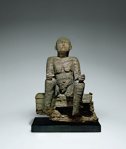 Seated Female Figure, Wood, Mbembe peoples 