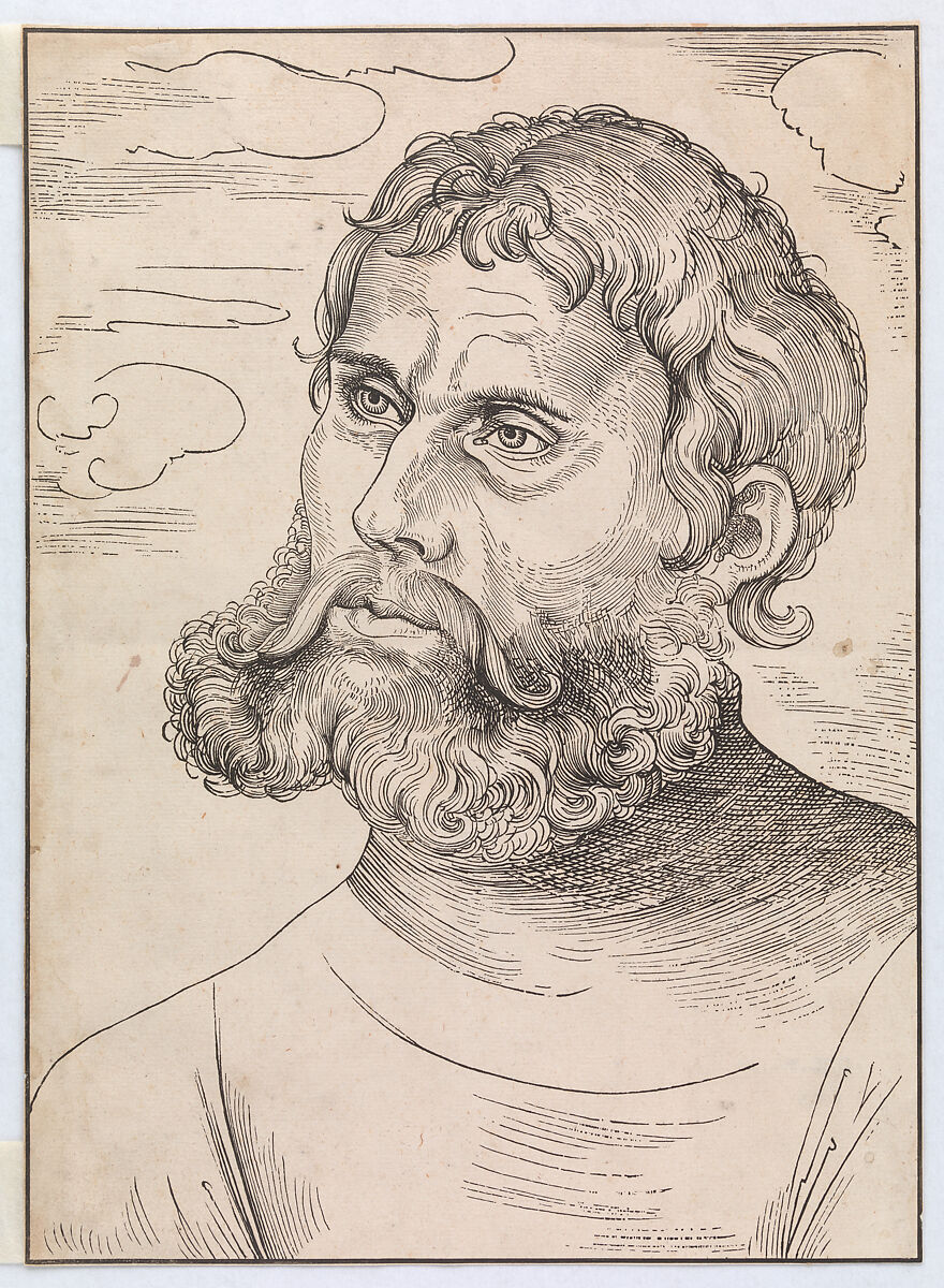 Luther as 'Junker Jorg', Lucas Cranach the Elder (German, Kronach 1472–1553 Weimar), Woodcut