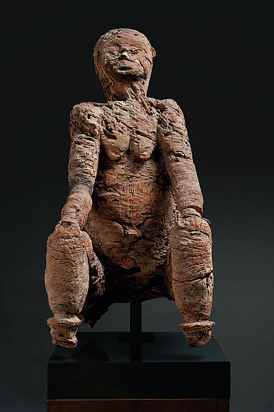 Seated Female Figure, Wood, Mbembe peoples 