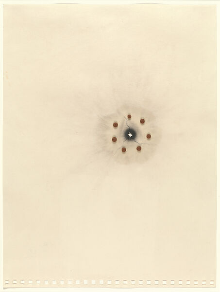 Range, Donald Moffett (American, born San Antonio, Texas, 1955), Fudge, graphite, and gunpowder on paper 