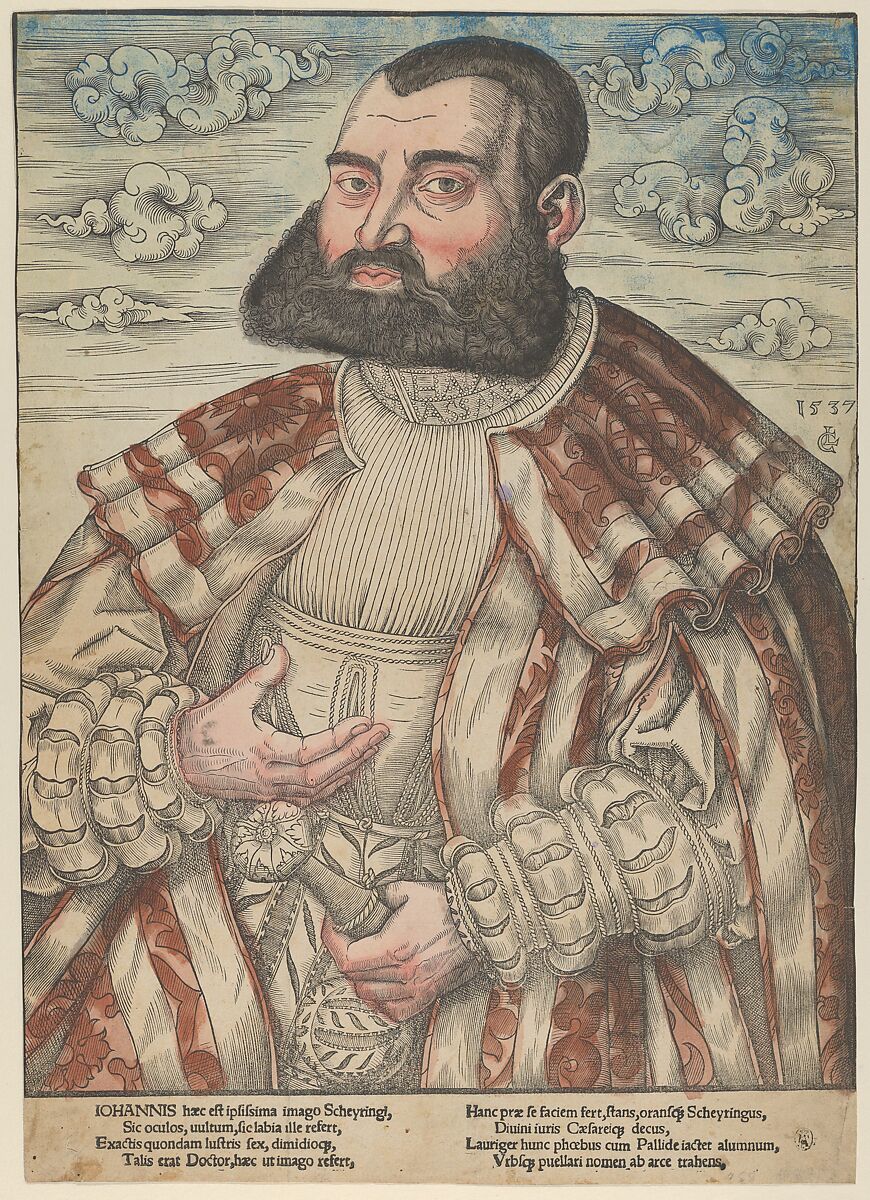 Johann Scheyring, Lucas Cranach the Younger (German, Wittenberg 1515–1586 Wittenberg), Woodcut 