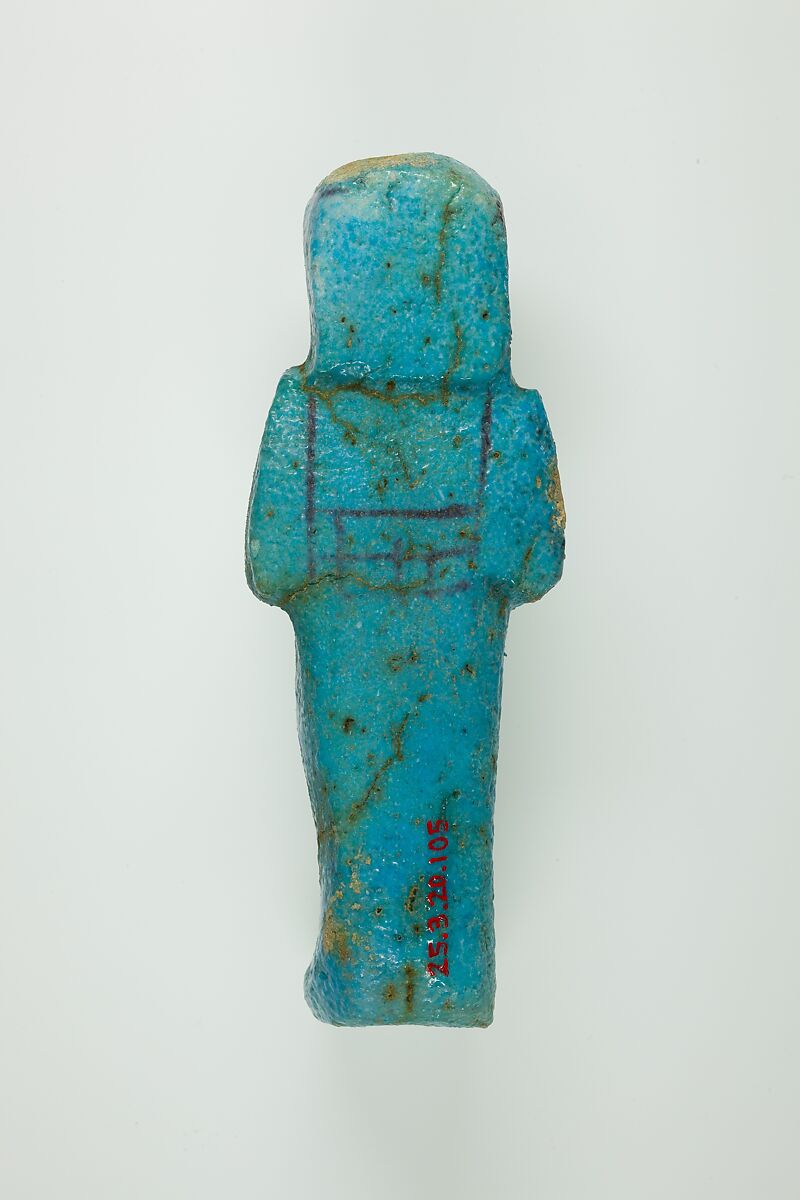Worker Shabti of Henettawy (C), Daughter of Isetemkheb, Faience