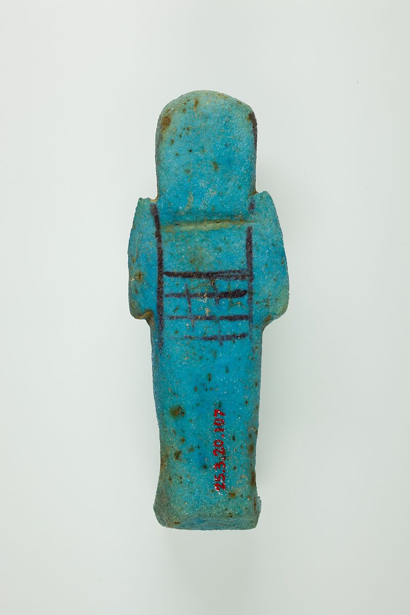 Worker Shabti of Henettawy (C), Daughter of Isetemkheb, Faience