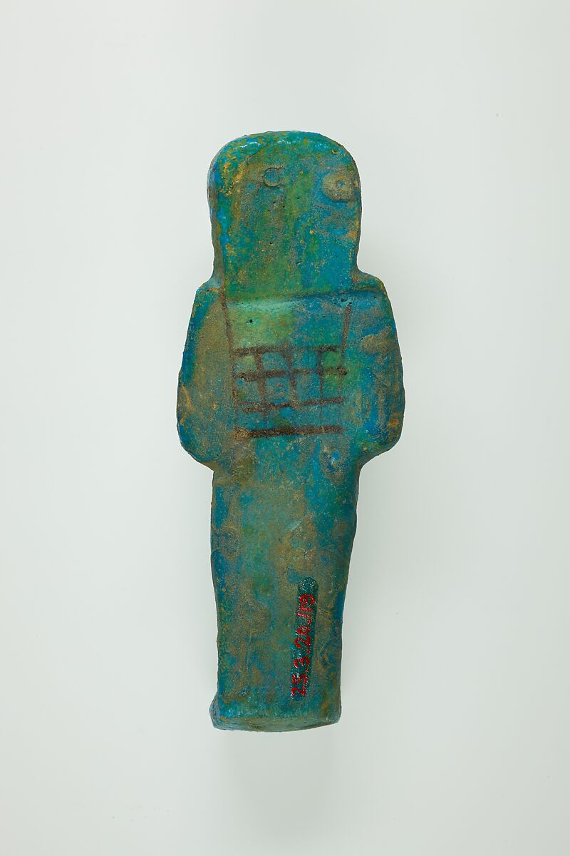 Worker Shabti of Henettawy (C), Daughter of Isetemkheb, Faience