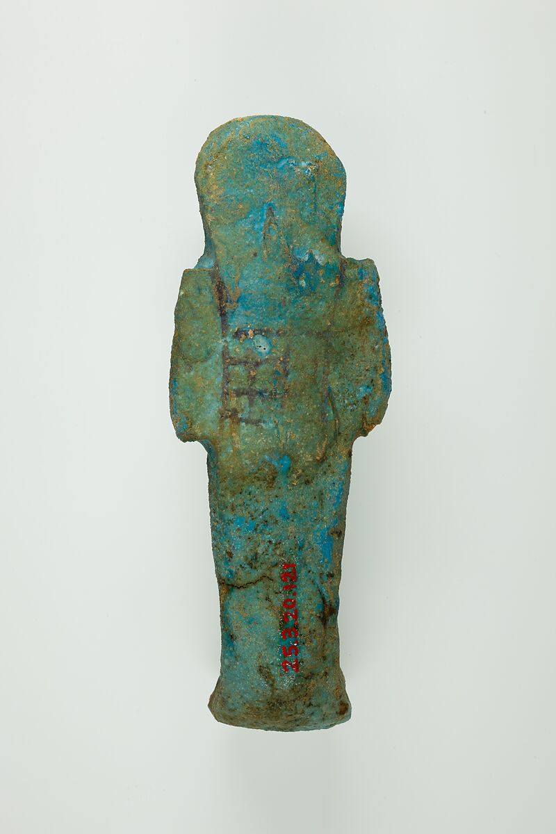 Worker Shabti of Henettawy (C), Daughter of Isetemkheb, Faience