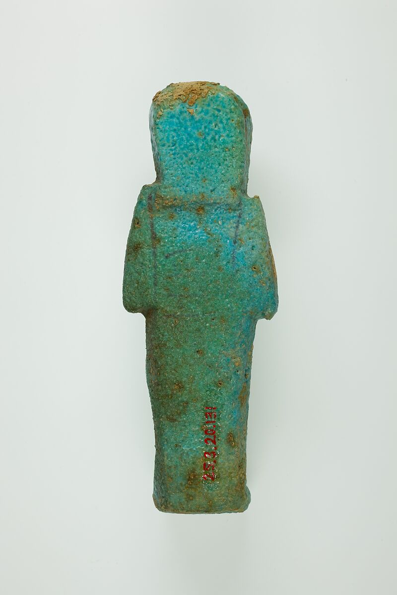 Worker Shabti of Henettawy (C), Daughter of Isetemkheb, Faience