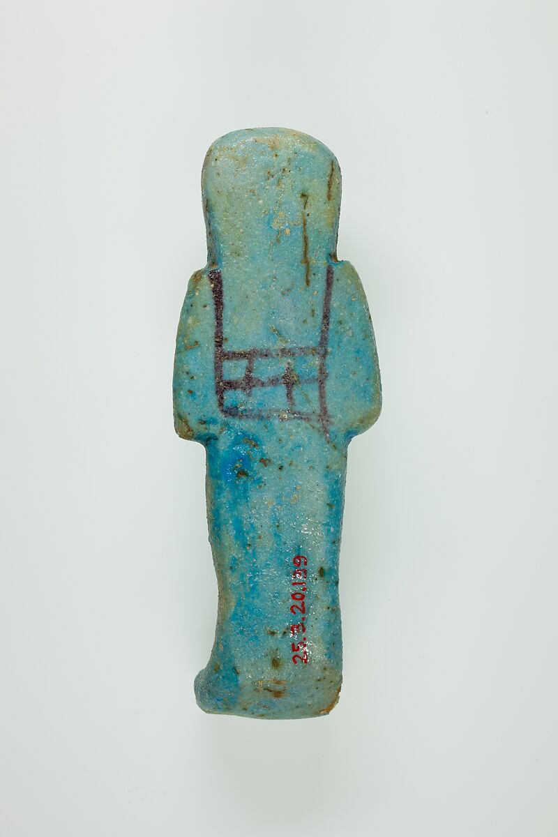 Worker Shabti of Henettawy (C), Daughter of Isetemkheb, Faience