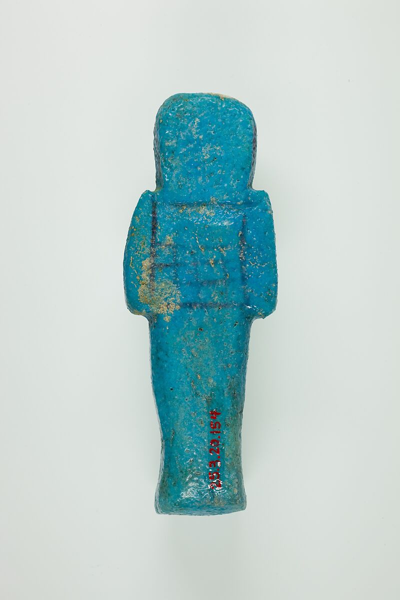 Worker Shabti of Henettawy (C), Daughter of Isetemkheb, Faience
