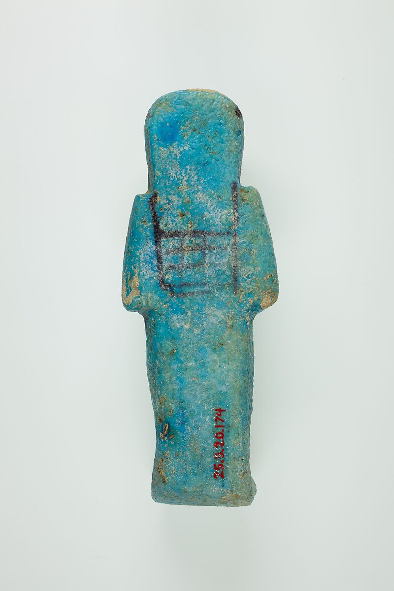 Worker Shabti of Henettawy (C), Daughter of Isetemkheb, Faience