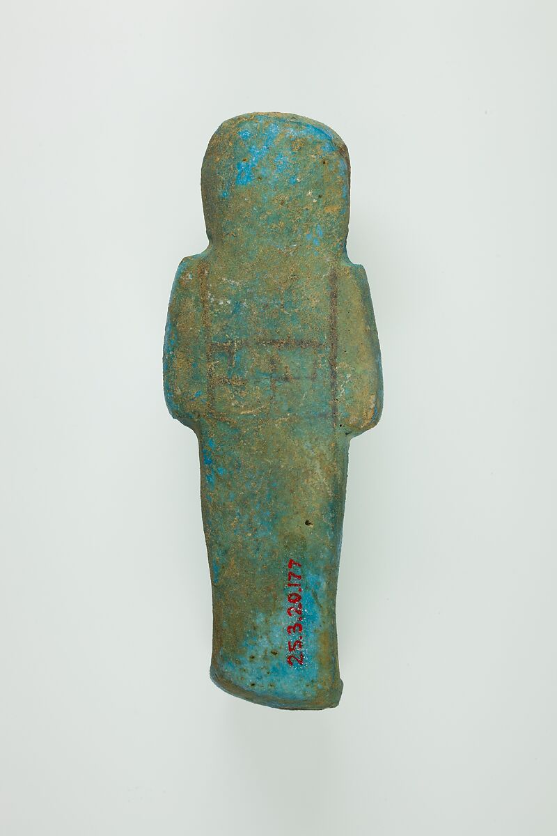 Worker Shabti of Henettawy (C), Daughter of Isetemkheb, Faience